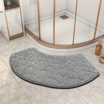 Tapete de banheiro curvo espessado para chuveiro, tapete absorvente para porta, tapete antiderrapante para vaso sanitário, tapete de entrada resistente à sujeira