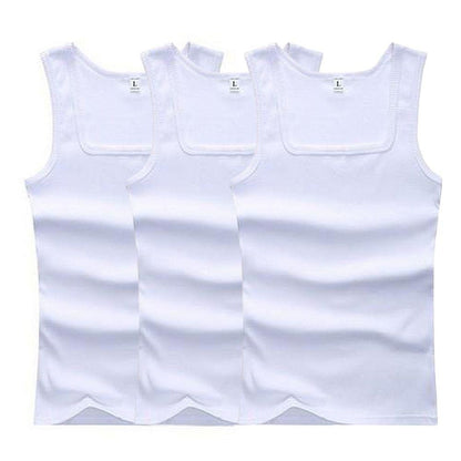 3pcs/lot Cotton Mens Tank Tops Sleeveless Solid Muscle Vest Undershirts Men's Clothes U-neck Gym Clothing Women Sleeveless Shirt
