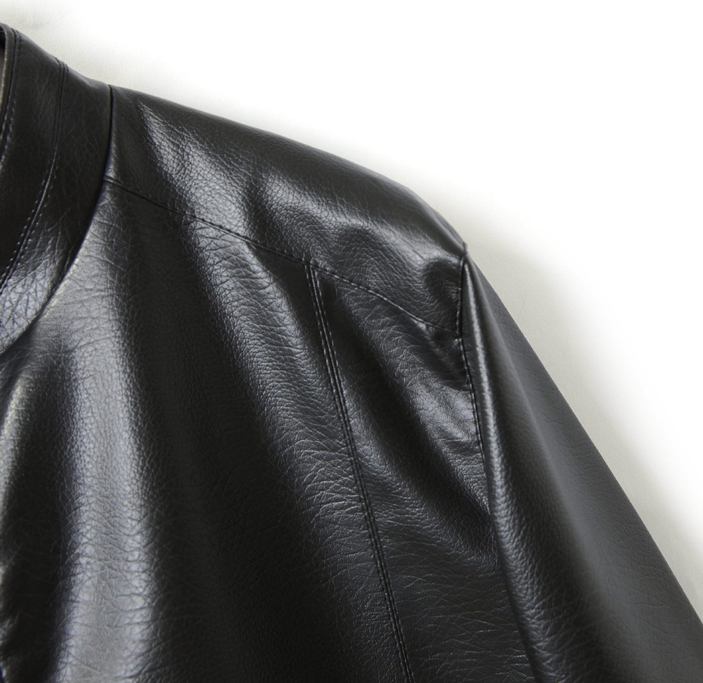 Men's Stand Collar Slim Fit Autumn Winter New Haining Leather Jacket Men's Middle-aged Plus Velvet Thickening