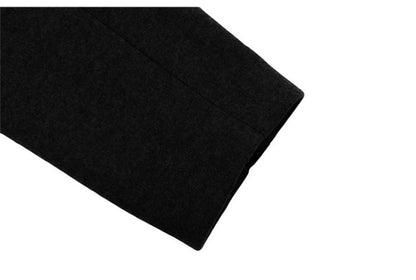 Mauroicardi Autumn Winter Extra Long Warm Black Loose Casual Wool Blends Coat Men Luxury Floor Length Overcoat Korean Fashion