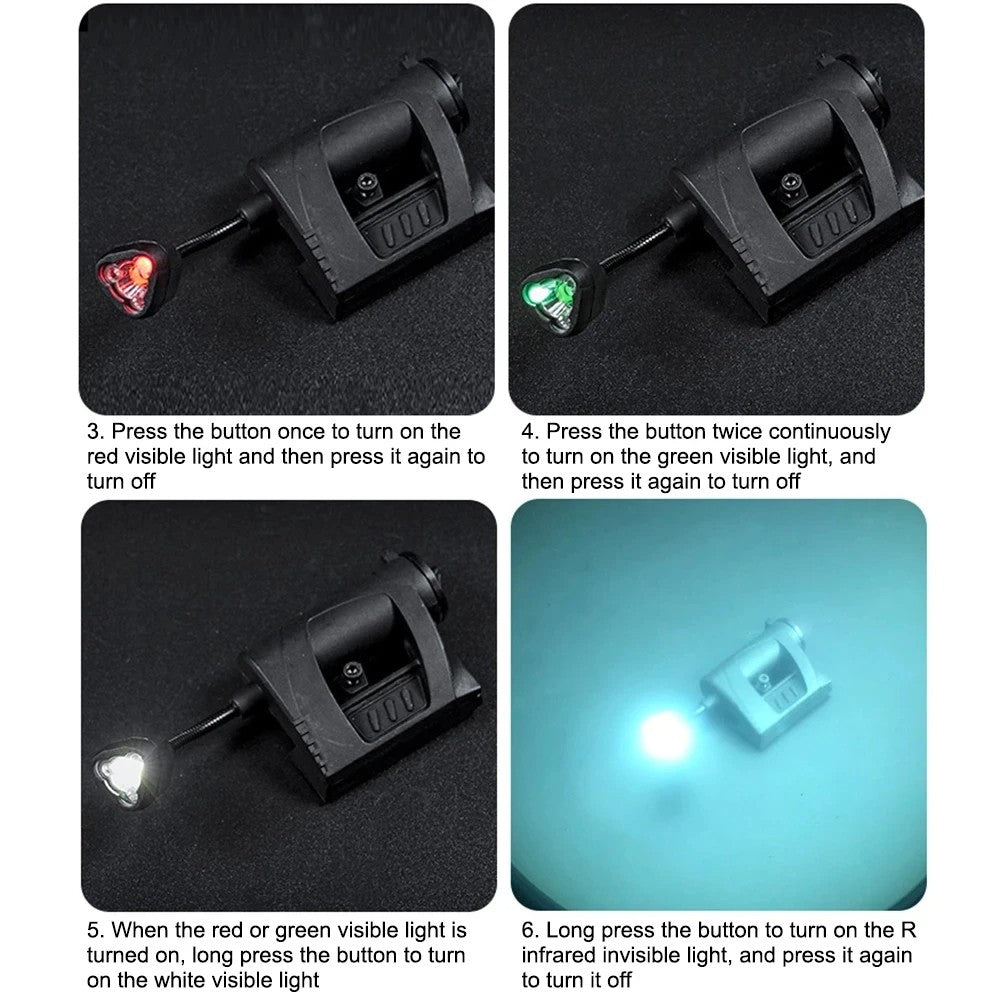 BOOIU Tactical Helmet Light LED Flashlight Outdoor MPLS Night Lighting For Hunting Cycling Fishing 3 Modes Military Helmet Lamp