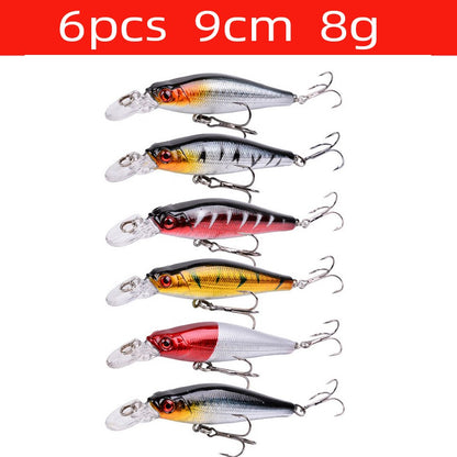 Conjunto de Iscas de Pesca Mini Truta Flutuante Isca Articulada Artifical Crazy Swing Isca Dura de Crank Bait Isca de Lápis