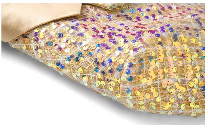 High-quality Sequined Suits Men Clothing Gold / Silver Autumn / Winter New Male Wedding Banquet Party Dress Blazer and Pant