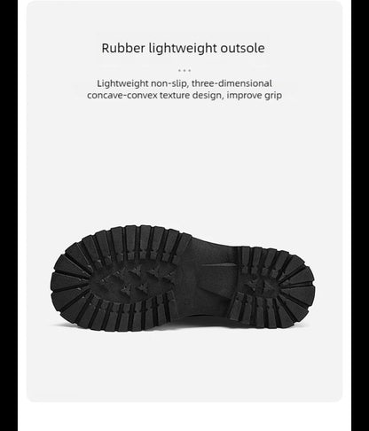 Botas casuais de casal, para quatro estações, masculinas e femininas, de cano alto, em couro, fashion, com sola grossa, antiderrapantes, plus size, para uso ao ar livre