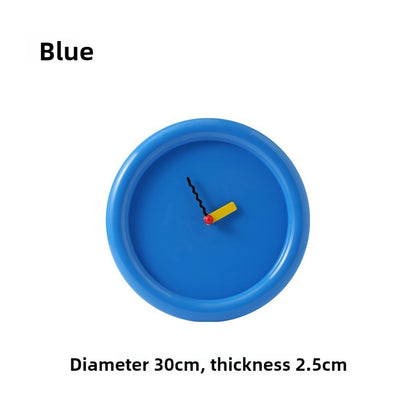 New Wall Mounted Clock Stand Creamy Style Clocks Home Decoration Desktop Silent Wall Decororation Home Decor Items Wall Clock