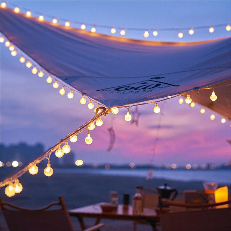 LED Crystal Ball String Lights Battery Power Romantic Bubble Ball Light String Indoor Garden Party Christmas Festival Decoration