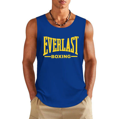 Outdoor Boxing Sports Men's Tank Tops Quick Dry Breathable Gym T-shirt Man Casual O-neck Sleeveless Shirts Fashion Fitness Vest