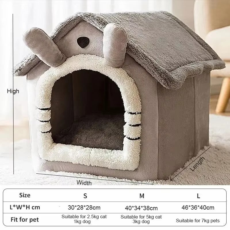1 unidade de casinha de gatos e cachorros, casinha pequena para cachorro, uso geral nas quatro estações, pode ser desmontada e lavada, casinha de cachorro, suprimentos para animais de estimação, cama para animais de estimação