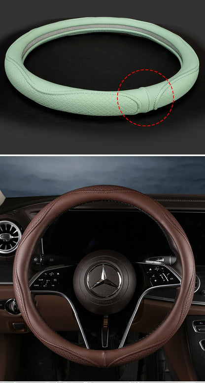Motopets Carro Anti-Derrapante Capa de Volante em Couro Capa Protetora de Volante Universal Estilo Fashion 38cm Tipo O D