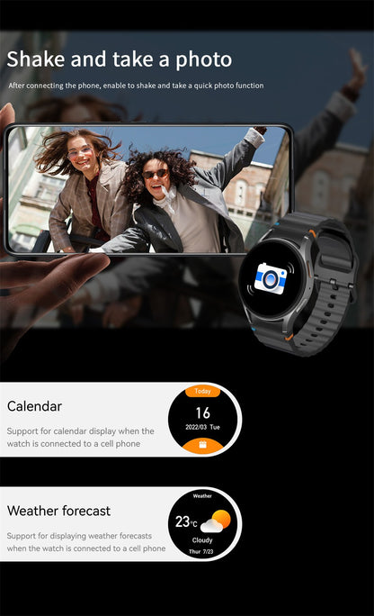 2025 New Watch 7 Classic GPS Sports Smartwatch1.5inch AMOLED HD Screen Voice Assistant Bluetooth Call Smart Watch For Men Women