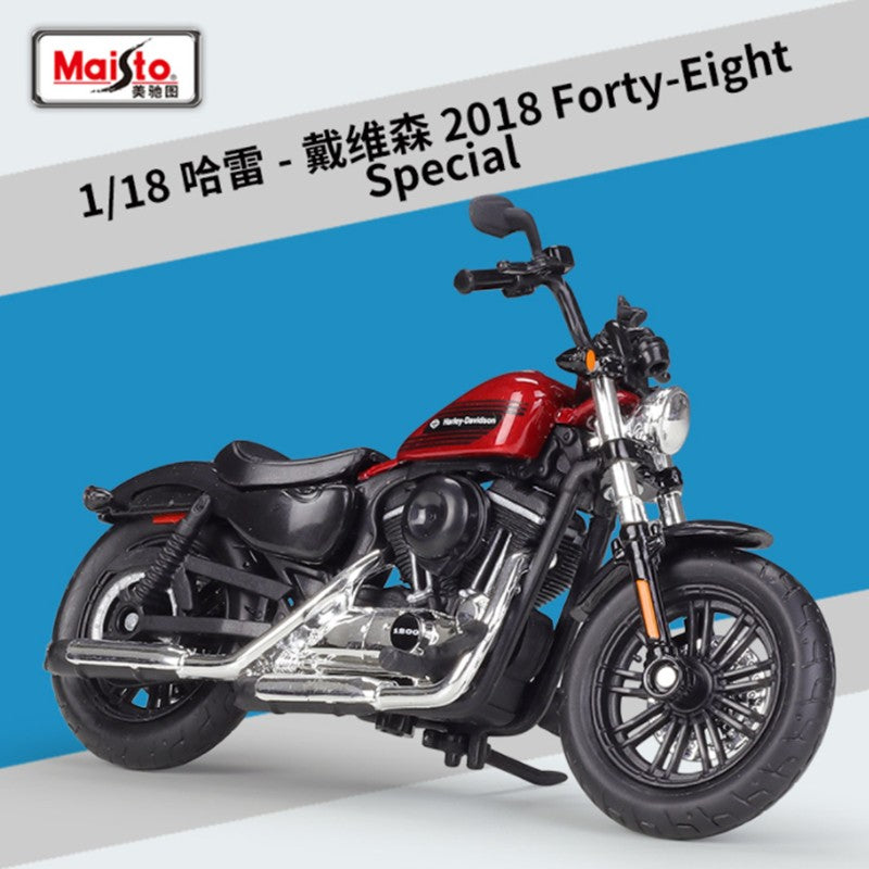 Maisto 1:18 Harley 2018 Forty-Eight Special Liga Racing Modelo de Moto de Rua Diecast Metal Modelo de Moto Esportiva Presente Infantil