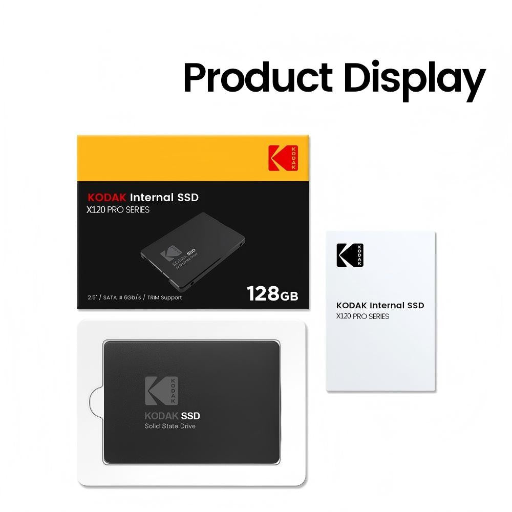 Kodak Ultra SSD 1T Sata 2.5 Polegadas Disco Sólido Alta Velocidade 550Mb/s 512/128/256G HD SATA Disco Rígido Interno para Computador Portátil