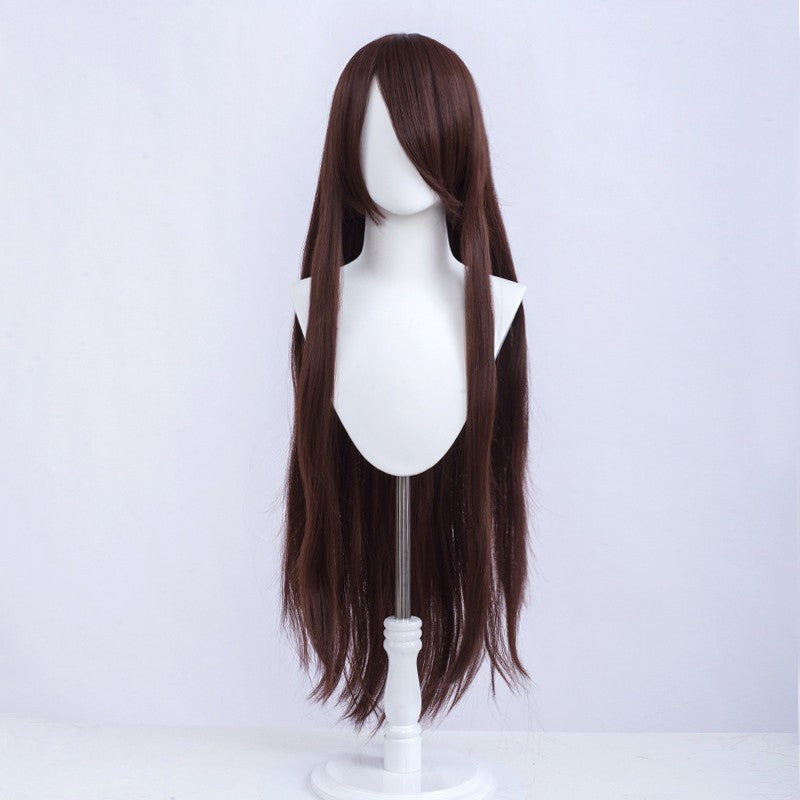 Halloween Cosplay Anime Party Fancy Wig Costume Wig 100cm Long Straight Heat Resistant Synthetic Hair Anime Colored Hair