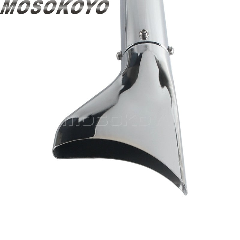 Fishtail Exhaust Pipes 42" Mufflers For Harley Softail Standard Deuce Springer Rocker Night Train Deluxe Heritage Classic 07-17