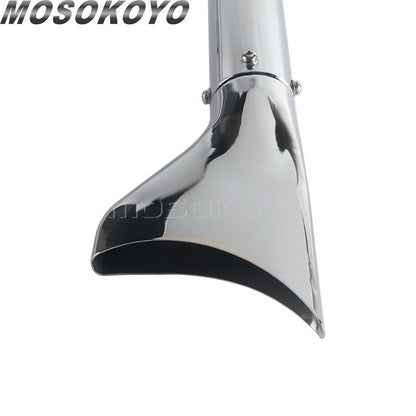 Fishtail Exhaust Pipes 42" Mufflers For Harley Softail Standard Deuce Springer Rocker Night Train Deluxe Heritage Classic 07-17