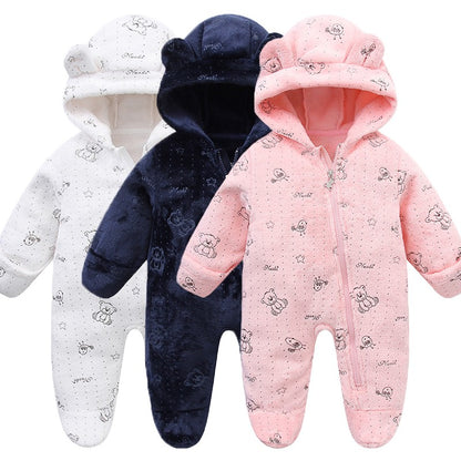 Newborn Baby Clothes Flannel Autumn Winter Baby Boys Girls Rompers Cartoon Newborn Bodysuit Soft Warm Jumpsuit for Babies 0-12M