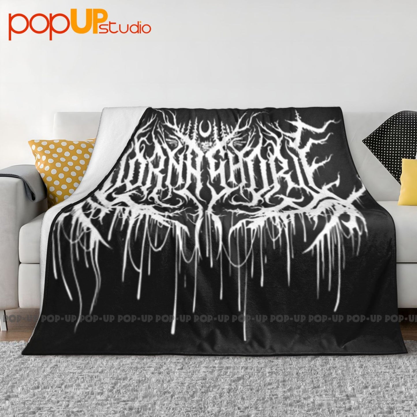Lorna Shore Música Metal Drip Manta Ultra-Macio Acolchoado Capa de Sofá de Inverno Colcha de Cama