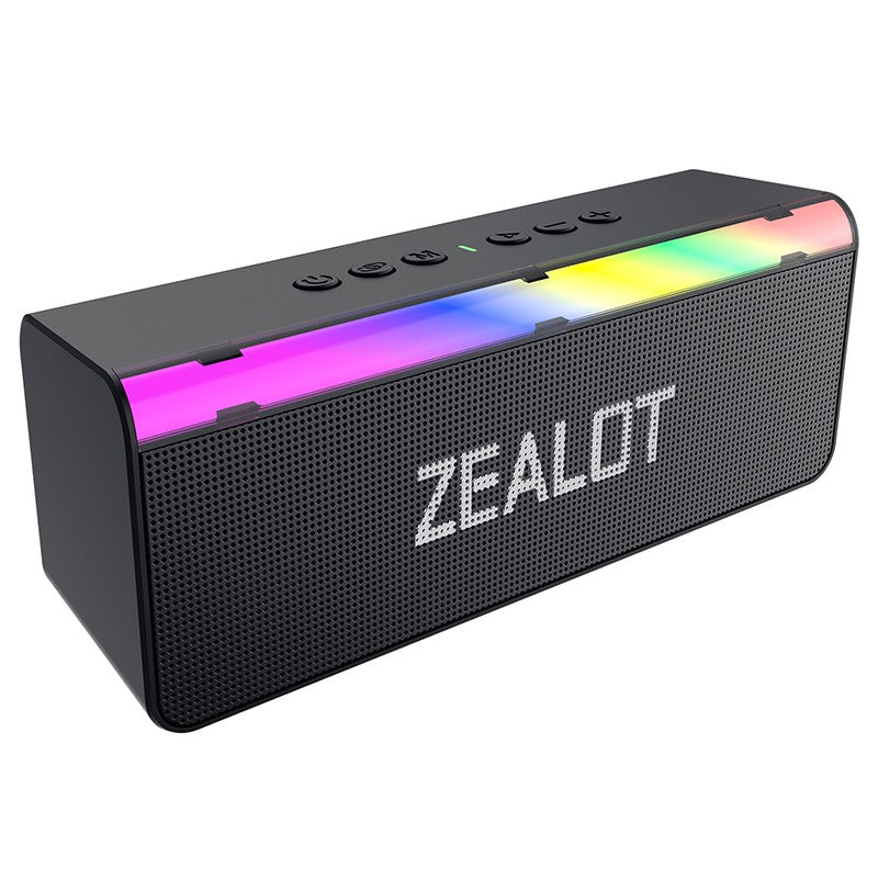 Caixa de Som Bluetooth Externa Zealot-S72 20W Som Superior e Graves IPX6 À Prova d'Água 10H de Reprodução Caixa de Som Portátil