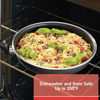 Comfort Titanium Nonstick Fry Pan 12 Inch Ergonomic Handle Durable Reinforced Interior Oven Safe Dishwasher Safe Heat Indicator