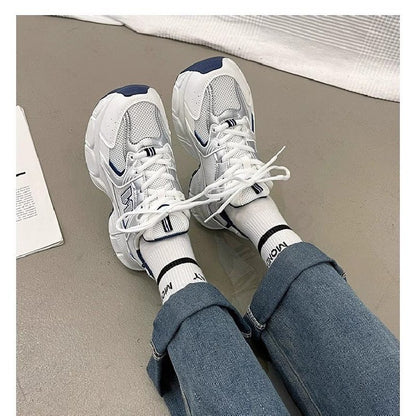 Women's Fashion Dad Shoes -Platform Mesh Running Sneakers?Breathable Casual Sports Shoes for Students?Everyday Training Shoes ?