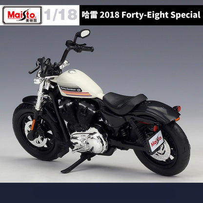 Maisto 1:18 Harley 2018 Forty-Eight Special Liga Racing Modelo de Moto de Rua Diecast Metal Modelo de Moto Esportiva Presente Infantil