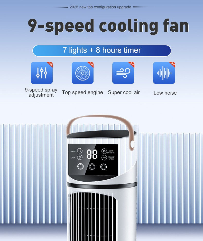 Pulverizador portátil Resfriador de ar de mesa USB Mini ar condicionado Ventilador de refrigeração de ar multifuncional temporizado Refrigerador de ar para casa e escritório