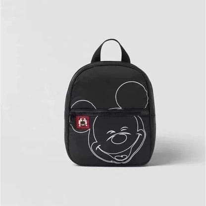 Mochilas Infantis Escolares Desenho Animado Fofo Bolsas de Ombro Duplo para Bebês Meninos Mochilas Simples Mickey Mouse para Crianças de 4-6 Anos