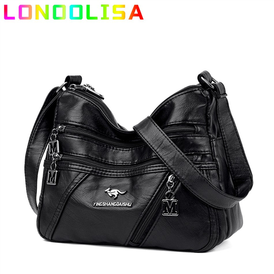 High Quality Soft Leather Luxury Purses and Handbags Women's Bag Designer Multi-pocket Crossbody Shoulder Bag for Women 2024 Sac