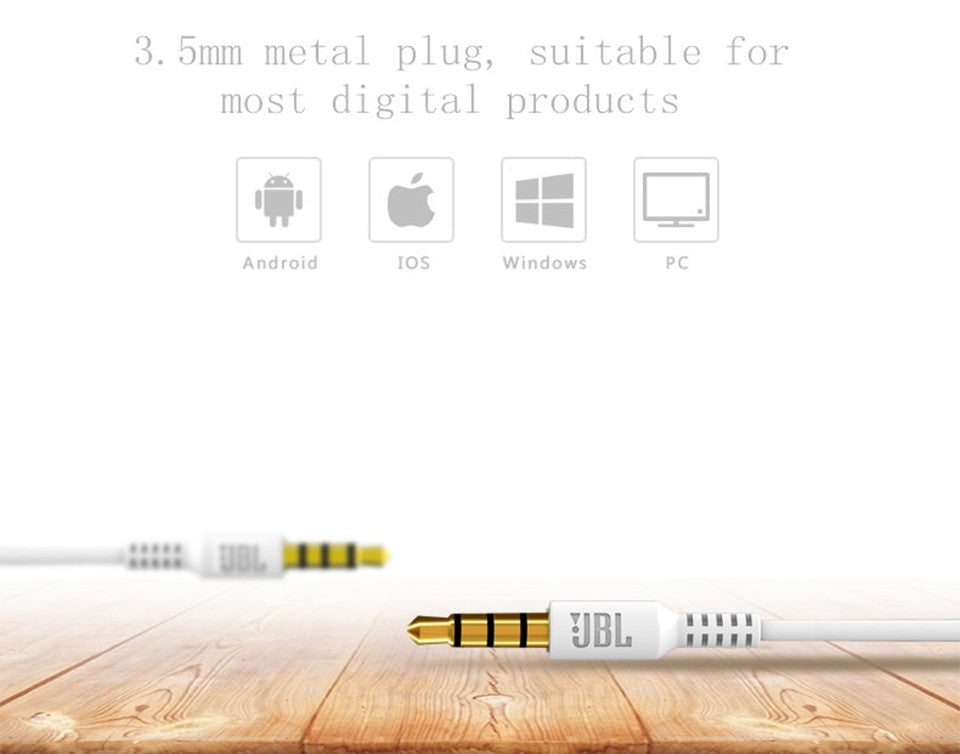 Fone de Ouvido Intra-auricular Estéreo JBL C100SI com Fio para Aulas Online, Reuniões, Jogos, Uso em Notebook, com Microfone para Chamadas, Arejado