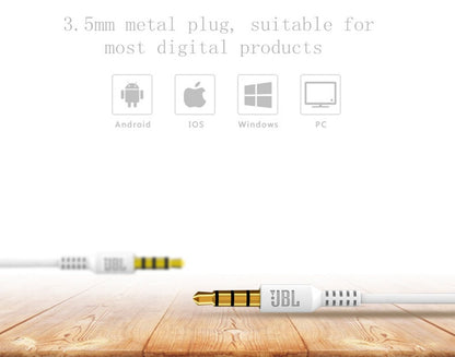 Fone de Ouvido Intra-auricular Estéreo JBL C100SI com Fio para Aulas Online, Reuniões, Jogos, Uso em Notebook, com Microfone para Chamadas, Arejado