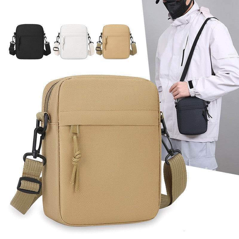 Simple Solid-Color Men's Mini Crossbody Bag - Lightweight and Stylish Ideal for Casual Use and Carrying Phones