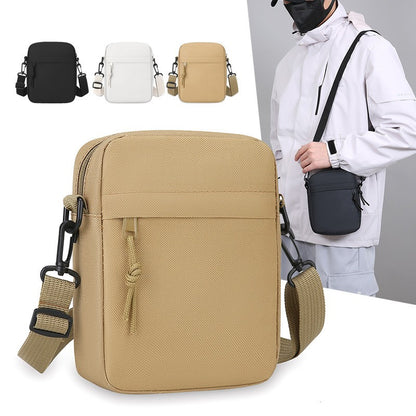 Simple Solid-Color Men's Mini Crossbody Bag - Lightweight and Stylish Ideal for Casual Use and Carrying Phones