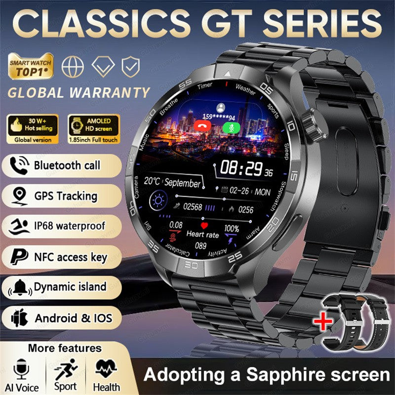 2026 Smart Watch Men AMOLED Always display NFC Bluetooth Call GPS trajectory Waterproof Health Sport Smartwatch Men Custom dial