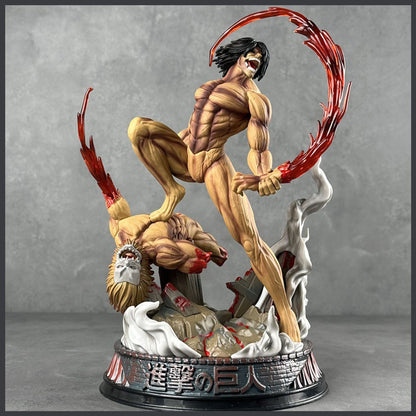 29cm Eren Jaeger Figura Manga Ataque dos Titãs Anime Figuras Jaeger Pvc Modelo Estátua Boneca Coleção Decoração Brinquedos Presente