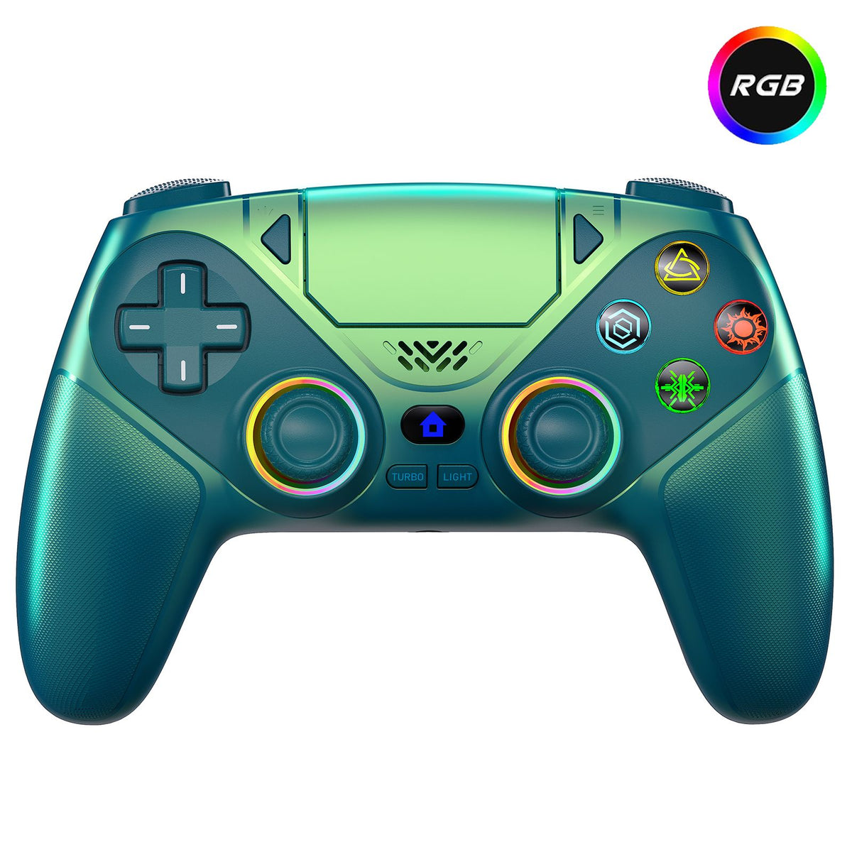 RGB Light Controller For PlayStation 5/PS5 Pro/Slim/PC Wireless Gamepad Marco/Turbo NO Drift Hall Effect Gaming Control Joystick