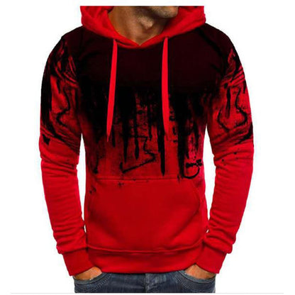 2 Pieces Sets Printed Tracksuit Men Hooded Sweatshirt+Joggers Pants Pullover Hoodie Sportwear Suit Casual Men Clothes Streetwear