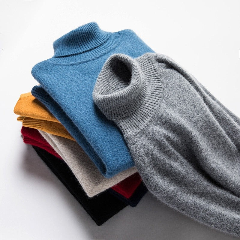 Hot Sales Autumn Winter New Men's Long Sleeve High Neck Pullover Sweater Luxury Quality Print Soft Warm Knitted Fashion Menswear