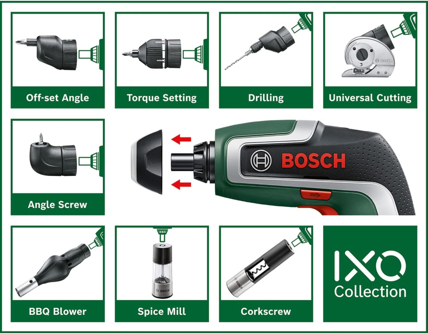 Adaptador Cortador Bosch para Acessórios de Parafusadeira Sem Fio IXO 6/7 Ferramentas Elétricas Multifuncionais Acessório Pequeno Doméstico