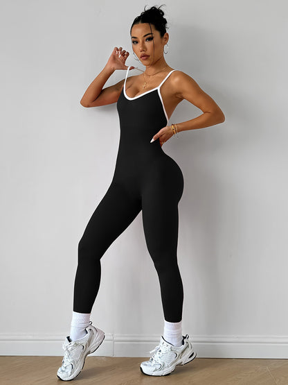 CZGUKE  Girls Pink Sports Jumpsuit Running One Piece Bodysuit Workout Rompers Women Overalls Sportswear Gym Fitness Yoga Suit