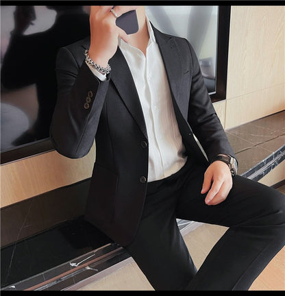 Blazer Jackets Men's Clothing High Quality Autumn Winter Thick Warm Mens Jackets And Coats Business Formal Wear Slim Fit Blazers