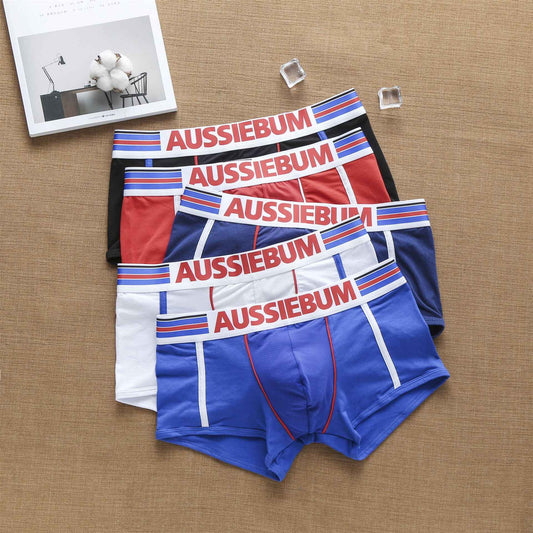 Men's fashion super cool European and American pure cotton boxers student youth underpants