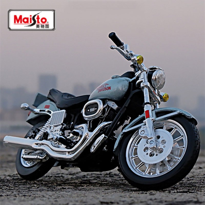 Maisto 1:18 Harley 1977 FXS Low Rider Liga de Motocicleta Modelo Diecast Metal Brinquedo Motocicleta Modelo Simulação Coleção Presente Infantil