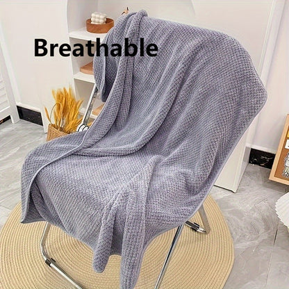 Pineapple Lattice Bath Towel Ultra Lightweight Breathable 70X140cm Coral Fleece Soft Comfortable for Beach Bathroom Quick Dry