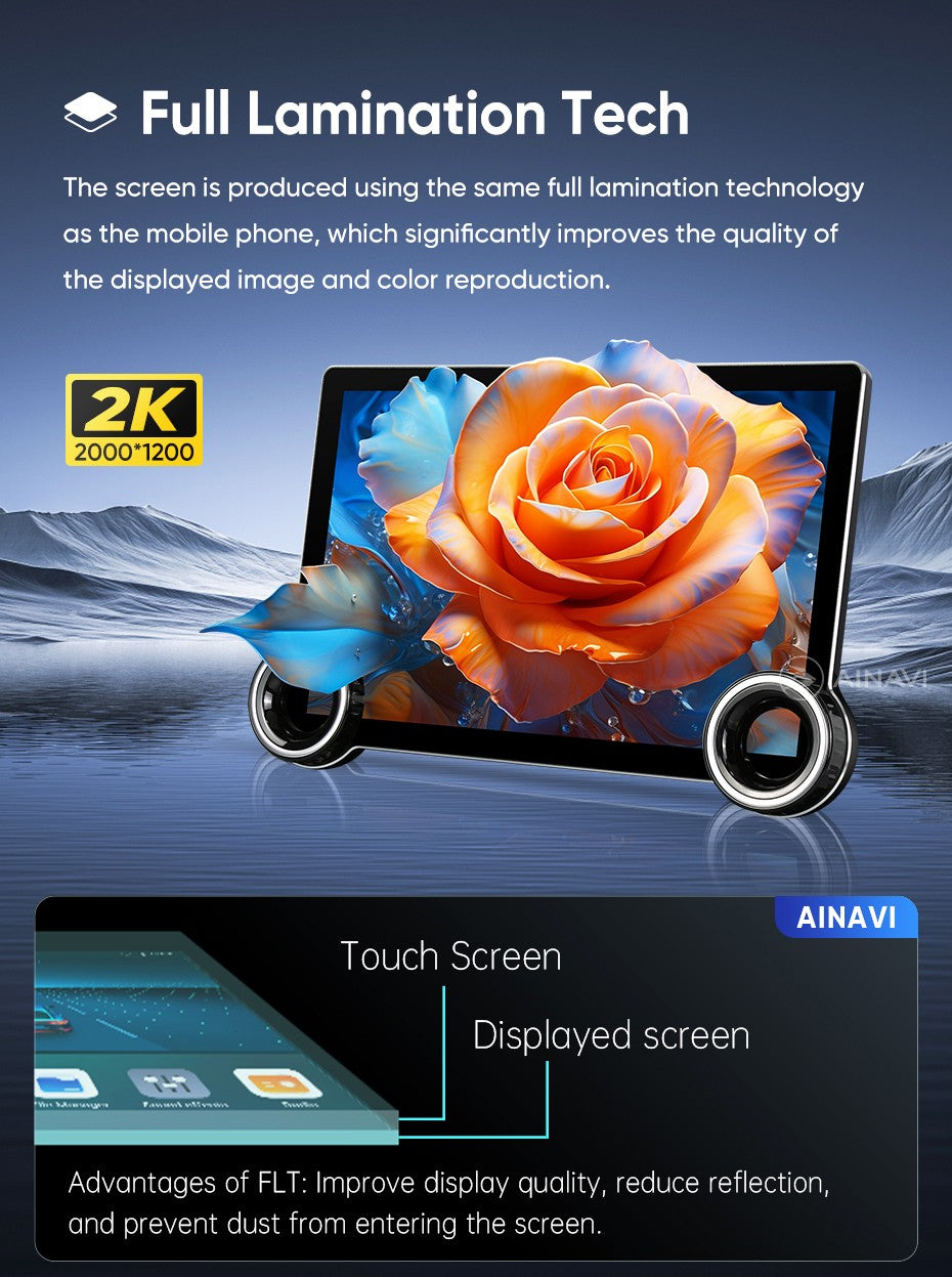 Ainavi 2K Screen Car Radio For Toyota RAV4 2020 2021 2022 2023 2024 2025 XA50 RAV 4 Wireless Carplay Android Auto Car Multimedia