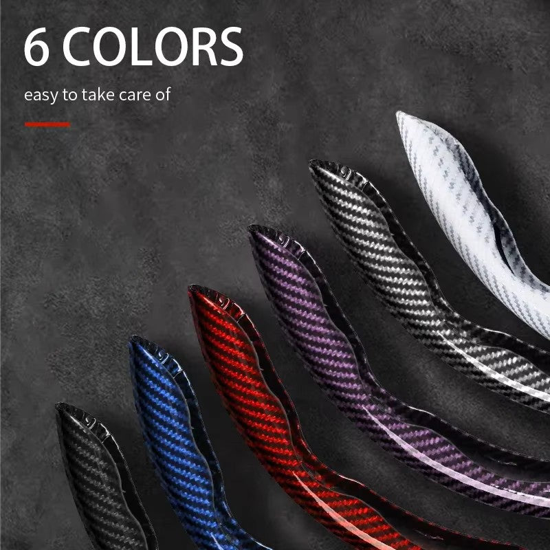 2/3 PEÇAS Capa de Volante de Carro de Silicone Fibra de Carbono a Laser 1K Micro Fibra de Couro PVC Capa Impulsionadora de Volante Antiderrapante Universal