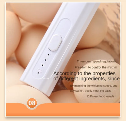 Electric mixer, handheld egg beater, dessert cake cream maker, 3-speed portable beverage coffee machine, kitchen milk frother