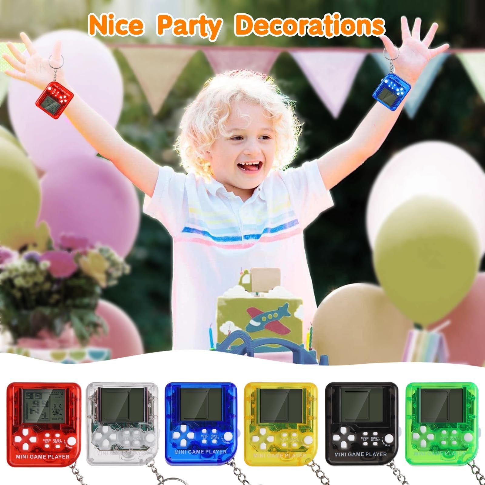 6-48Pcs Video Game Party Favors for Classic Game Console Keychain Birthday Joypad Souvenir School Valentine Gifts