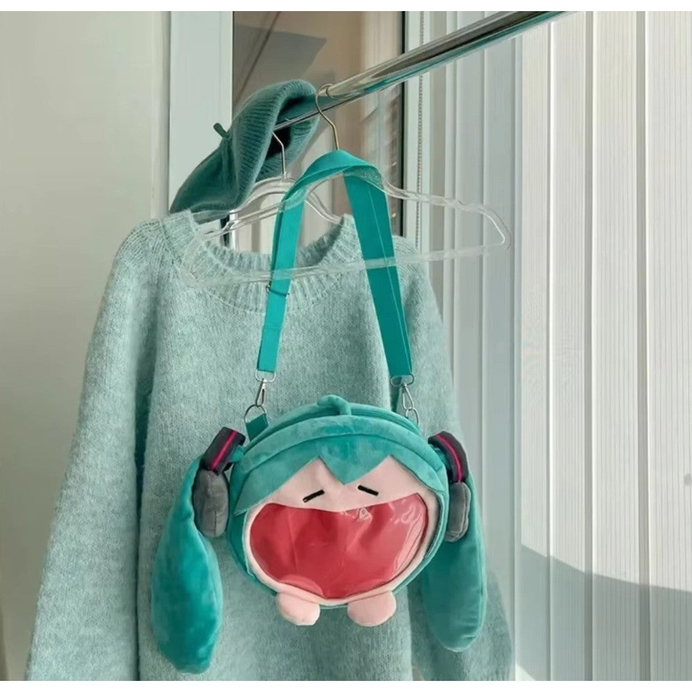 Bolsa de Ombro Hatsune Nova Mochila Fofa Anime Menina Pelúcia Desenho Animado Kawaii Mochila Escolar Bolsa Infantil Presentes Brinquedos