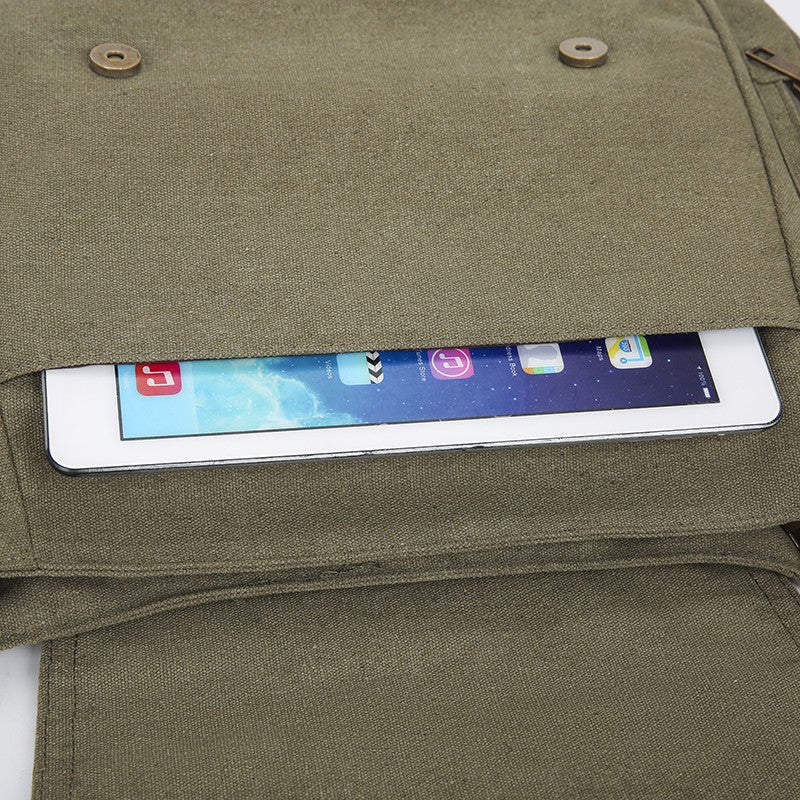 Vintage Men Canvas Messenger Bag Crossbody Bags Unisex Motorcycle Print Shoudler Bag Large Capacity Commuting Bag