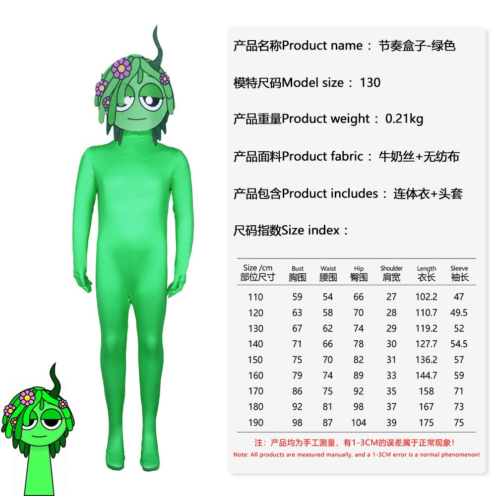 In-Stock Sprunki Incredibox Cosplay Costume - Halloween Stage Performance Bodysuit